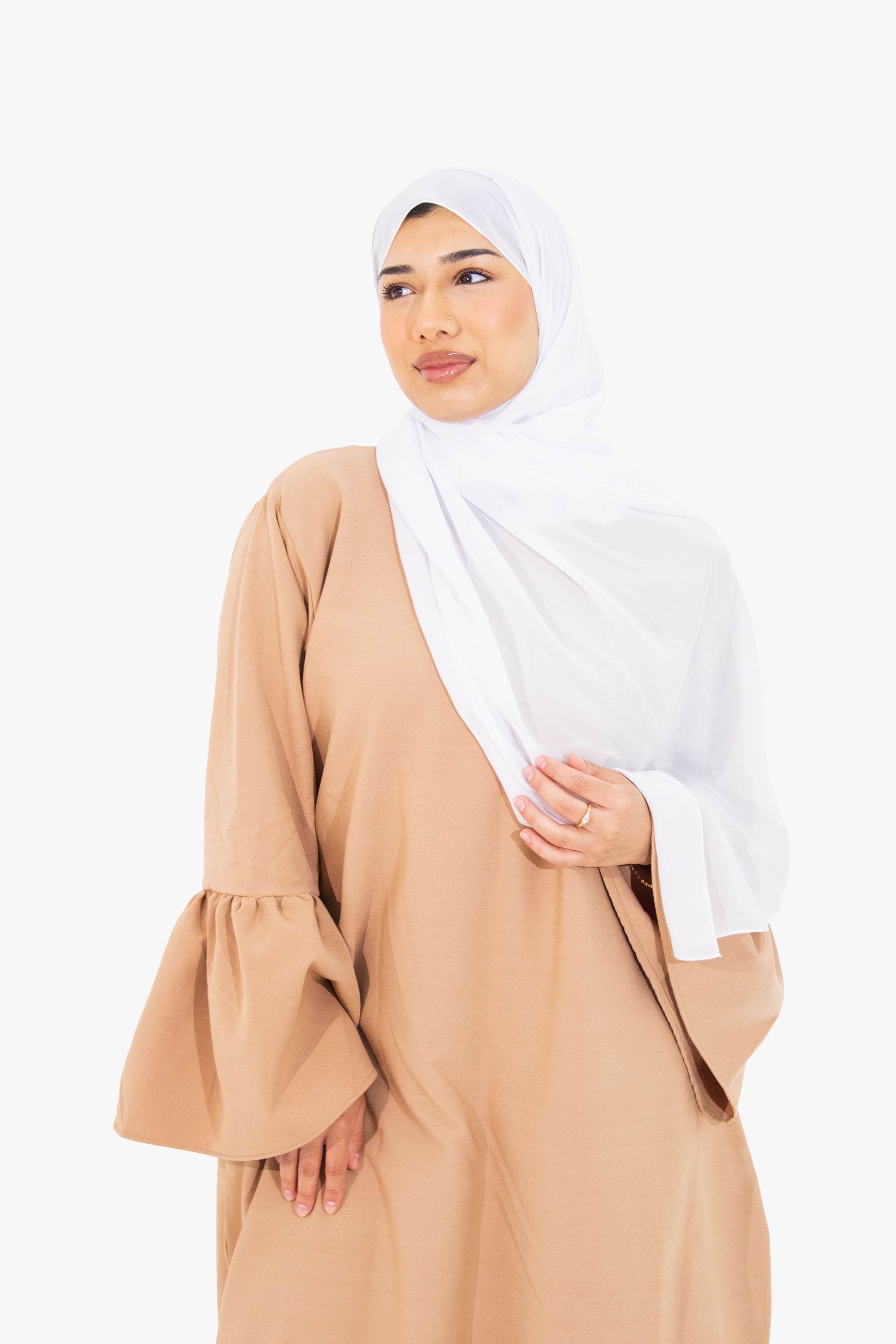 Coffee Bell Sleeve Abaya
