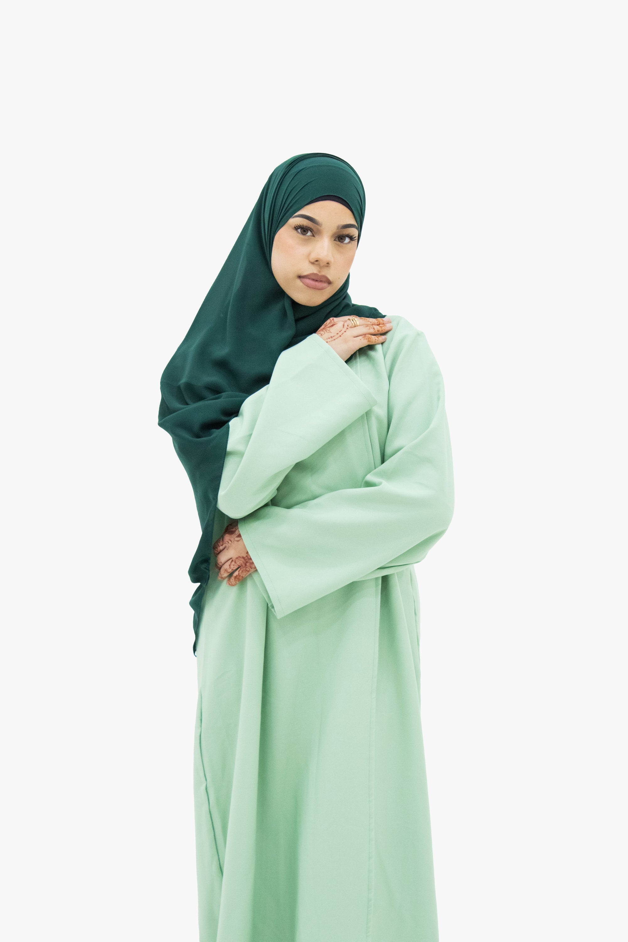 Pistachio Side Wrap Abaya