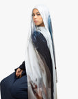 Premium Modal Printed Hijab - Ink Fade