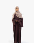 Hazelnut Brown Umbrella Sleeve Abaya