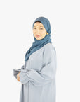 Pale Blue Poet Sleeve Abaya