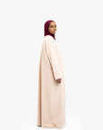 Nude V-Neck Abaya