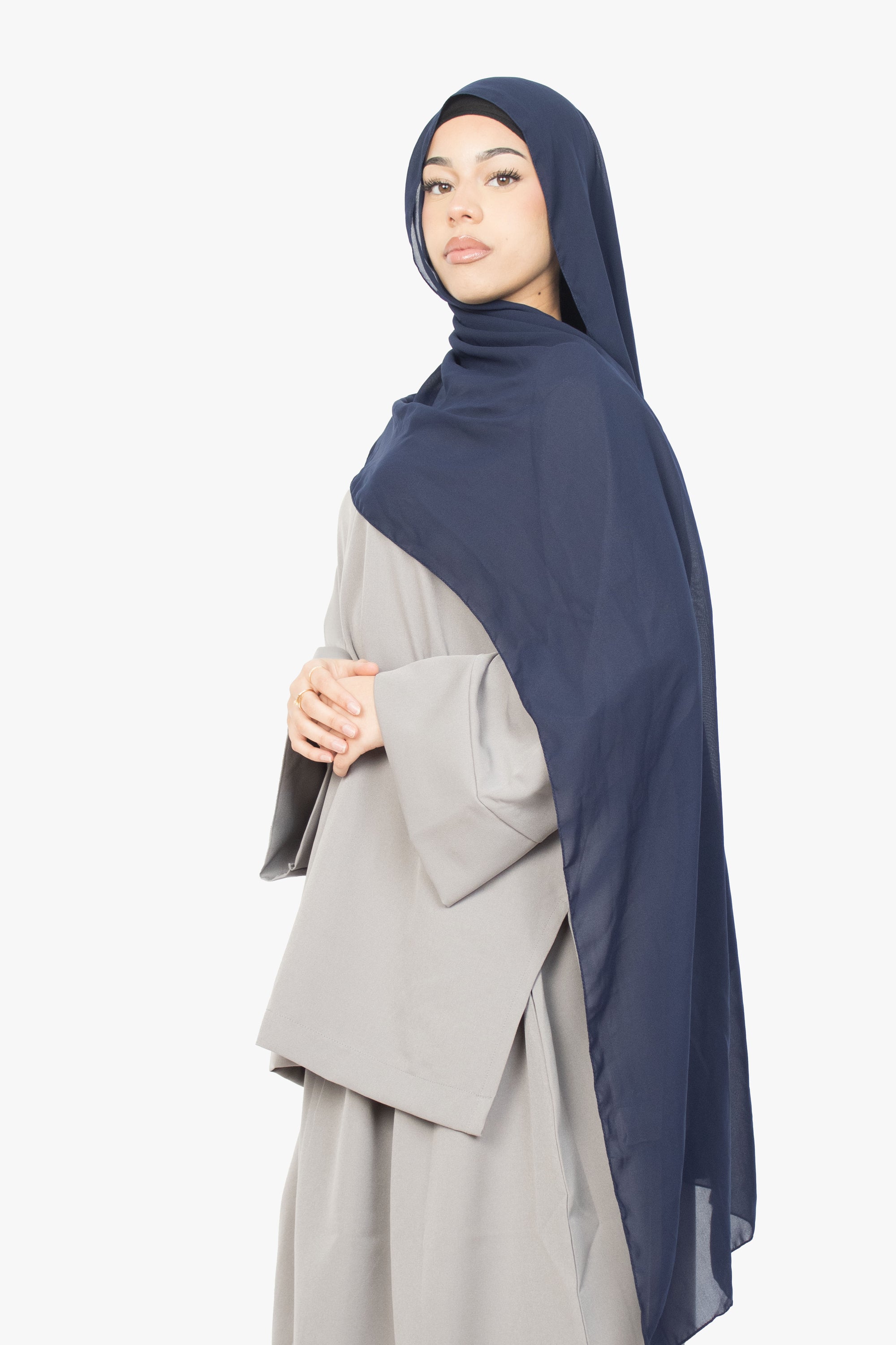 Cloud Grey Two-Piece Abaya