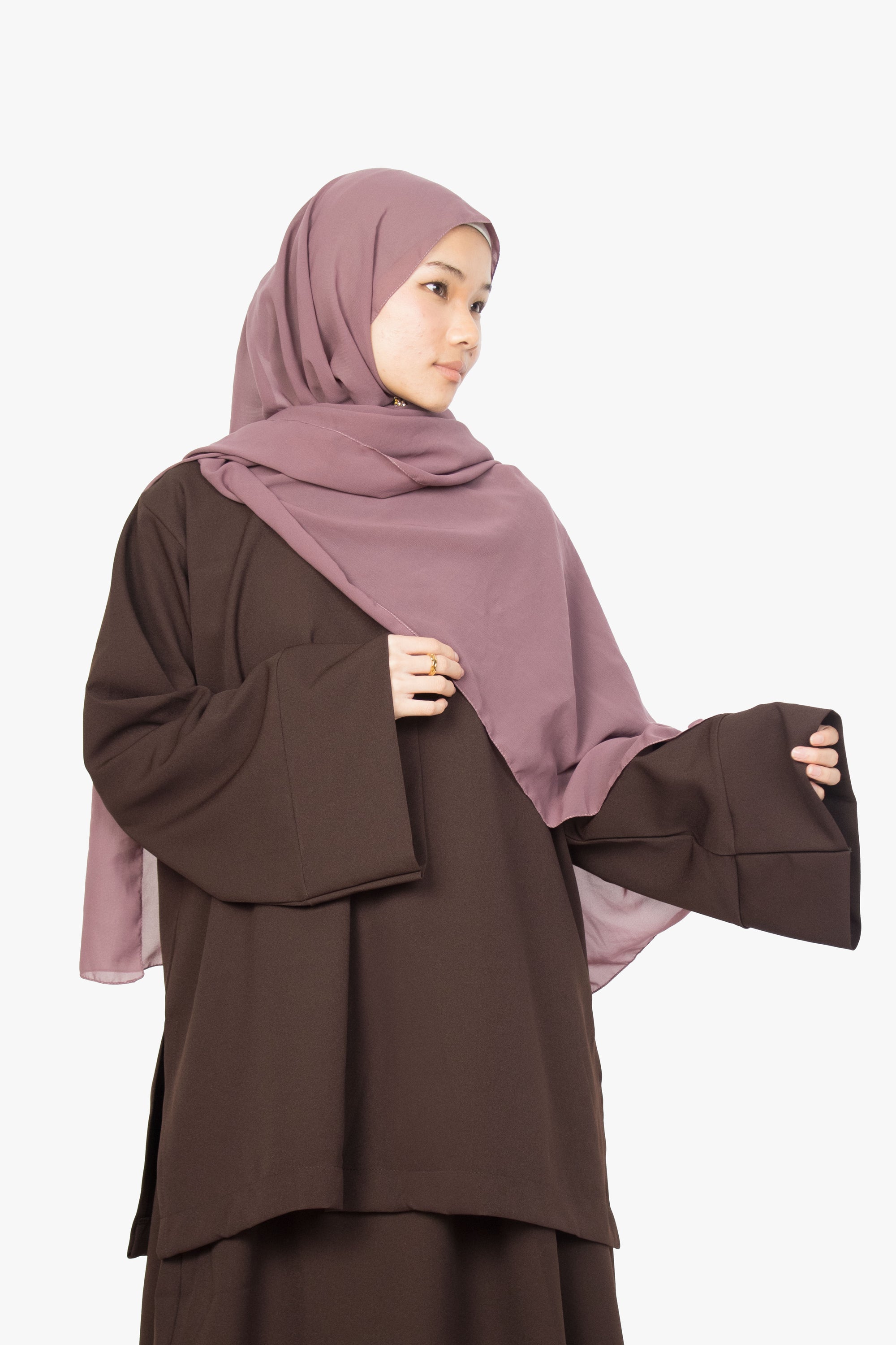 Mocha Brown Two-Piece Abaya