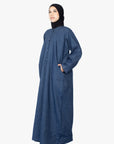 Dark Denim Long Shirt Abaya