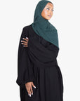 Black Balloon Sleeve Abaya
