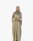 Khaki Mélange Long Shirt Abaya