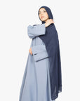 Powder Blue Slit Kimono Abaya