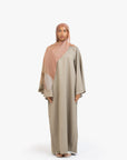 Soft Fern Textured Umbrella Sleeve Abaya