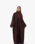 Hazelnut Brown Balloon Sleeve Abaya