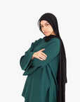 Forest Green Two-Piece Abaya