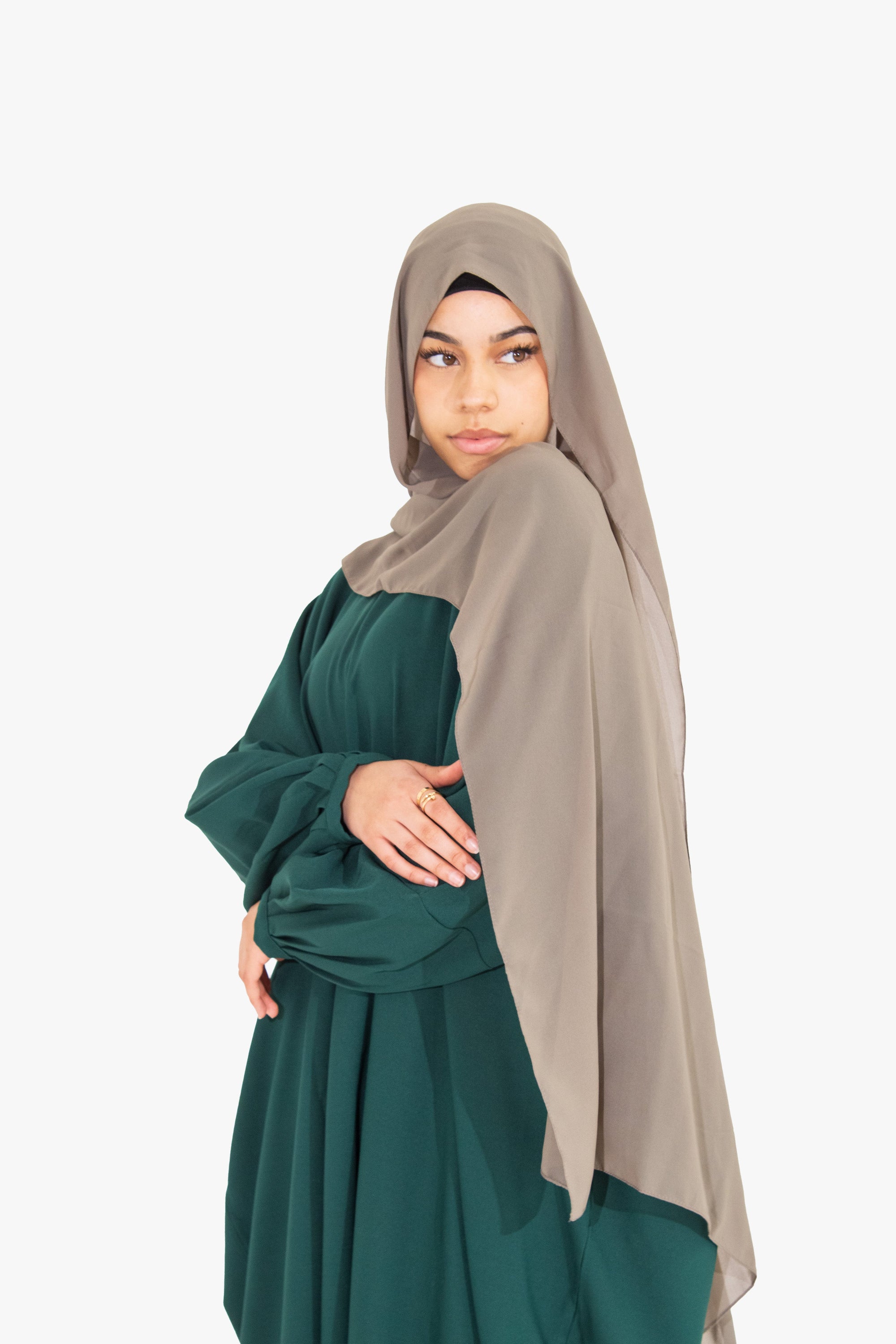 Forest Green Batwing Abaya