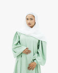 Pistachio Balloon Sleeve Abaya