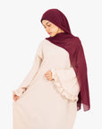 Ivory Flower Sleeve Abaya