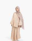 Beige Mélange Two-Piece Abaya