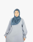 Pale Blue Poet Sleeve Abaya