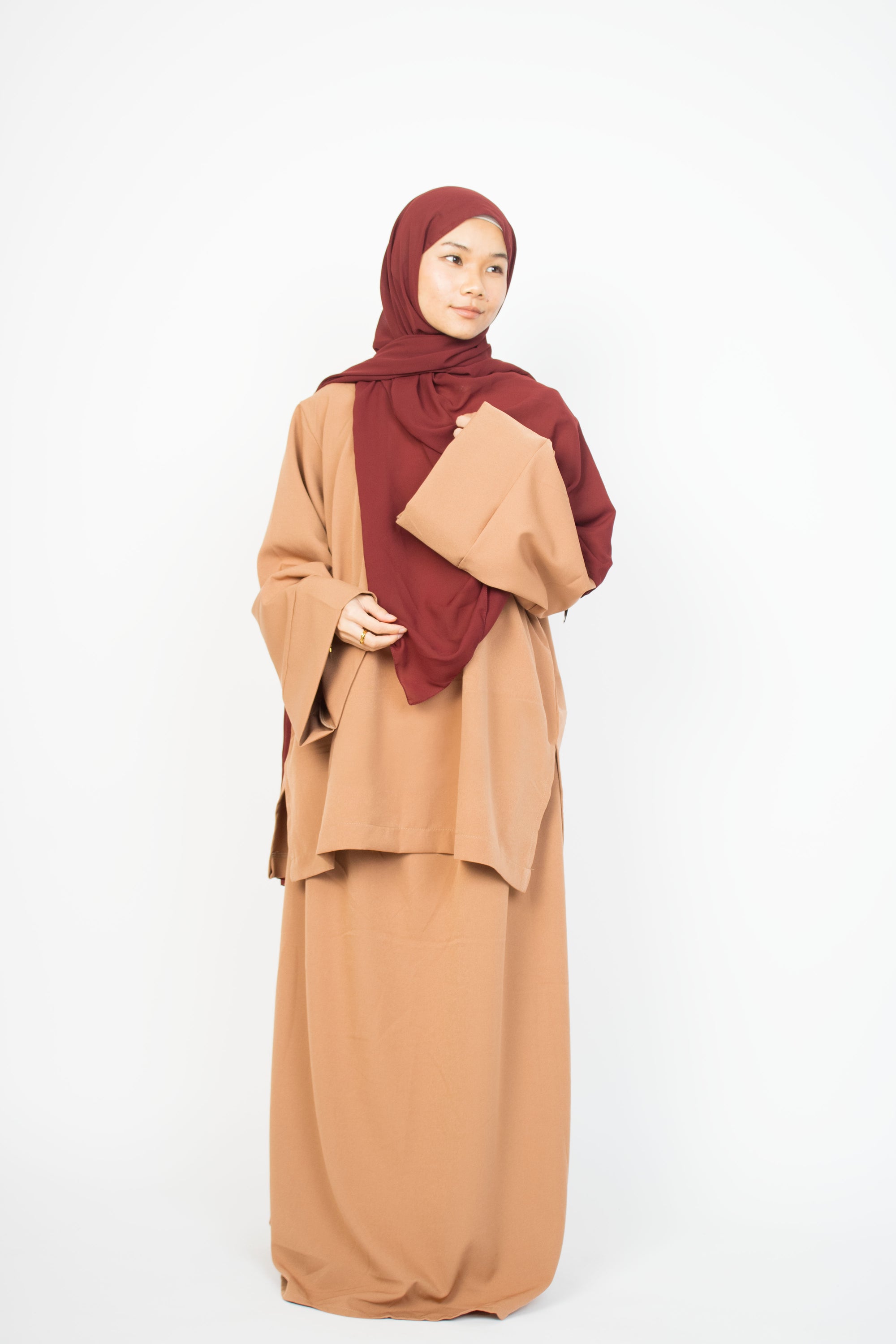 Caramel Two-Piece Abaya
