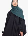 Black Balloon Sleeve Abaya