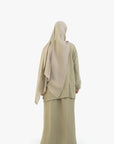Khaki Mélange Two-Piece Abaya