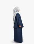 Indigo Textured Two-Piece Abaya