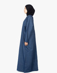 Dark Denim Long Shirt Abaya