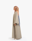 Soft Fern Textured Umbrella Sleeve Abaya