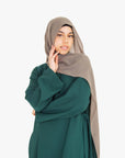 Forest Green Side Wrap Abaya