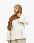 Stone Textured Double Pleat Top