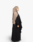Black Waterfall Two-Piece Abaya