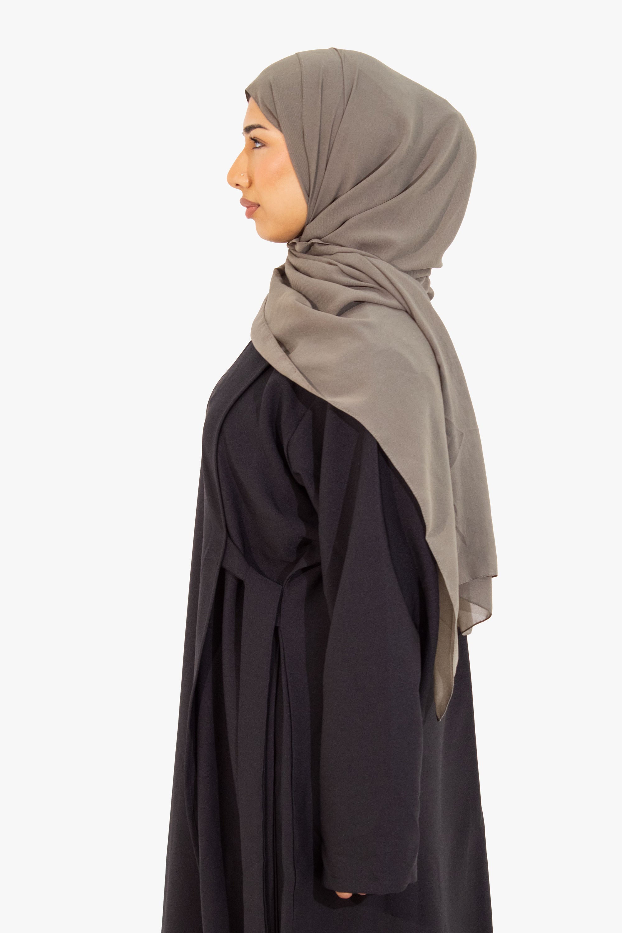 Black Side Wrap Abaya