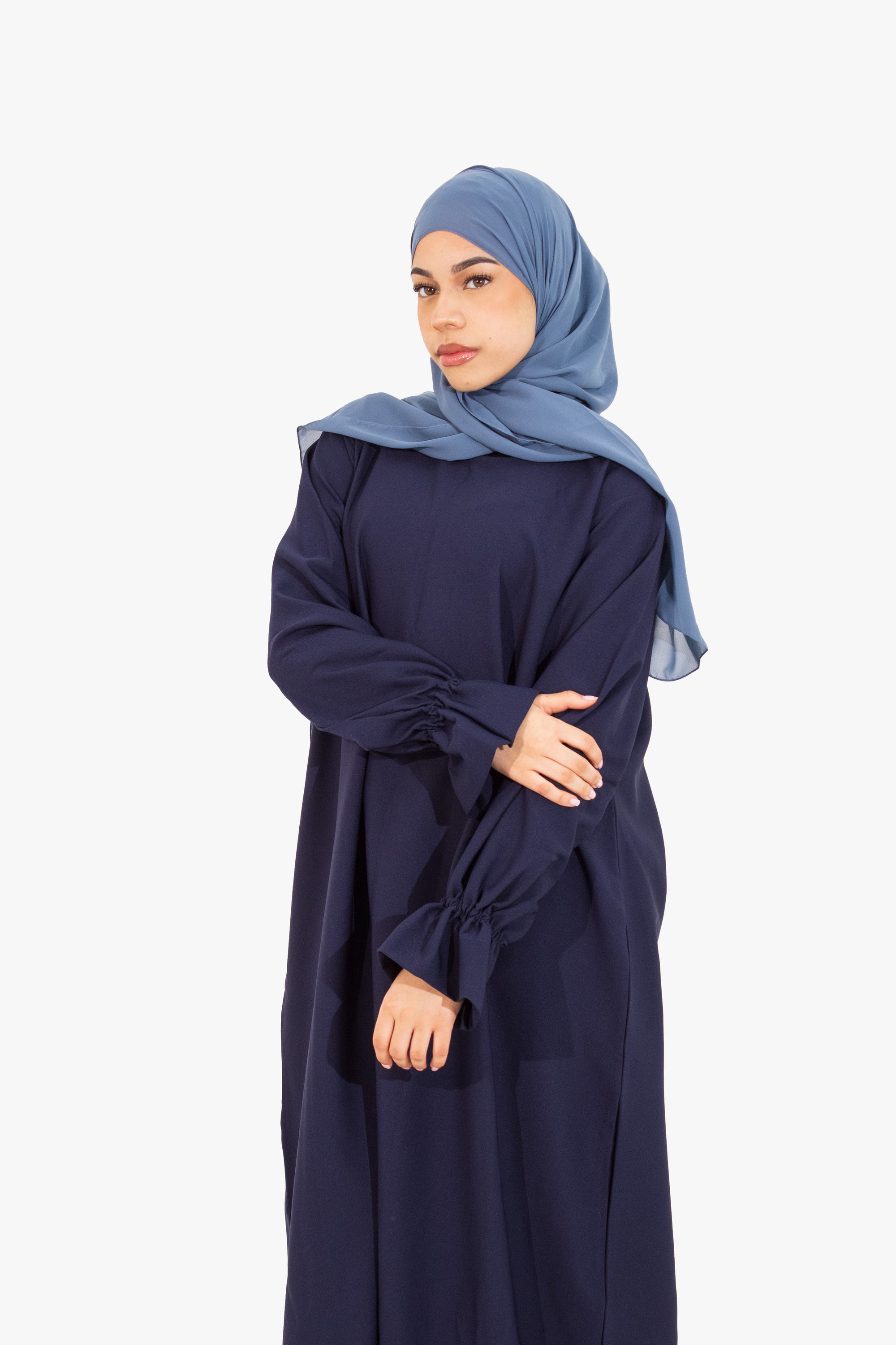 Navy Poet Sleeve Abaya
