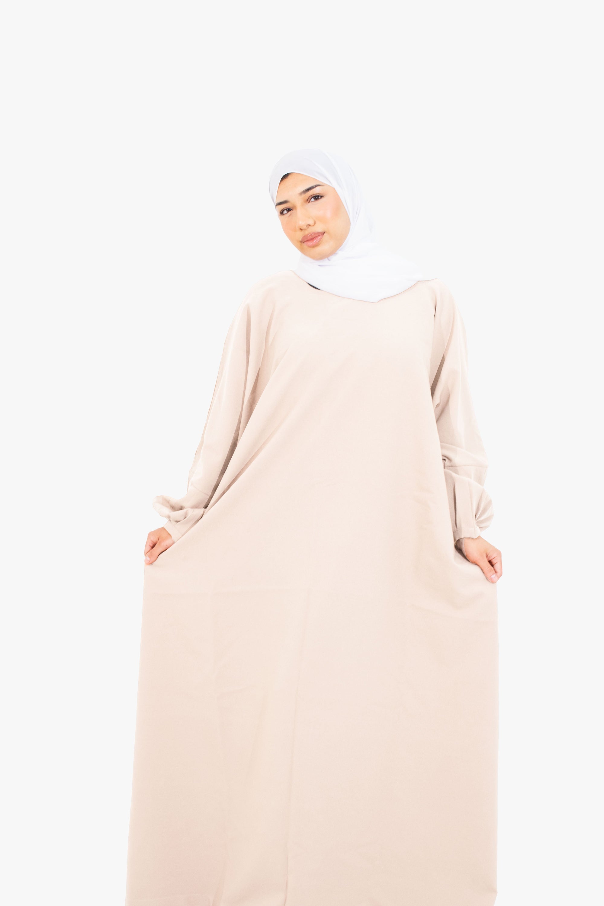 Ivory Batwing Abaya
