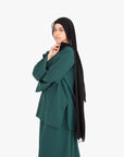 Forest Green Two-Piece Abaya