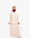 Nude V-Neck Abaya