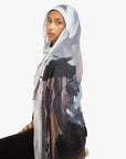 Premium Modal Printed Hijab - Smoky Whispers