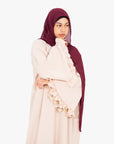 Ivory Flower Sleeve Abaya