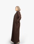 Mocha Collar Abaya