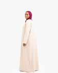 Nude V-Neck Abaya