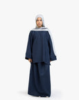 Indigo Textured Two-Piece Abaya