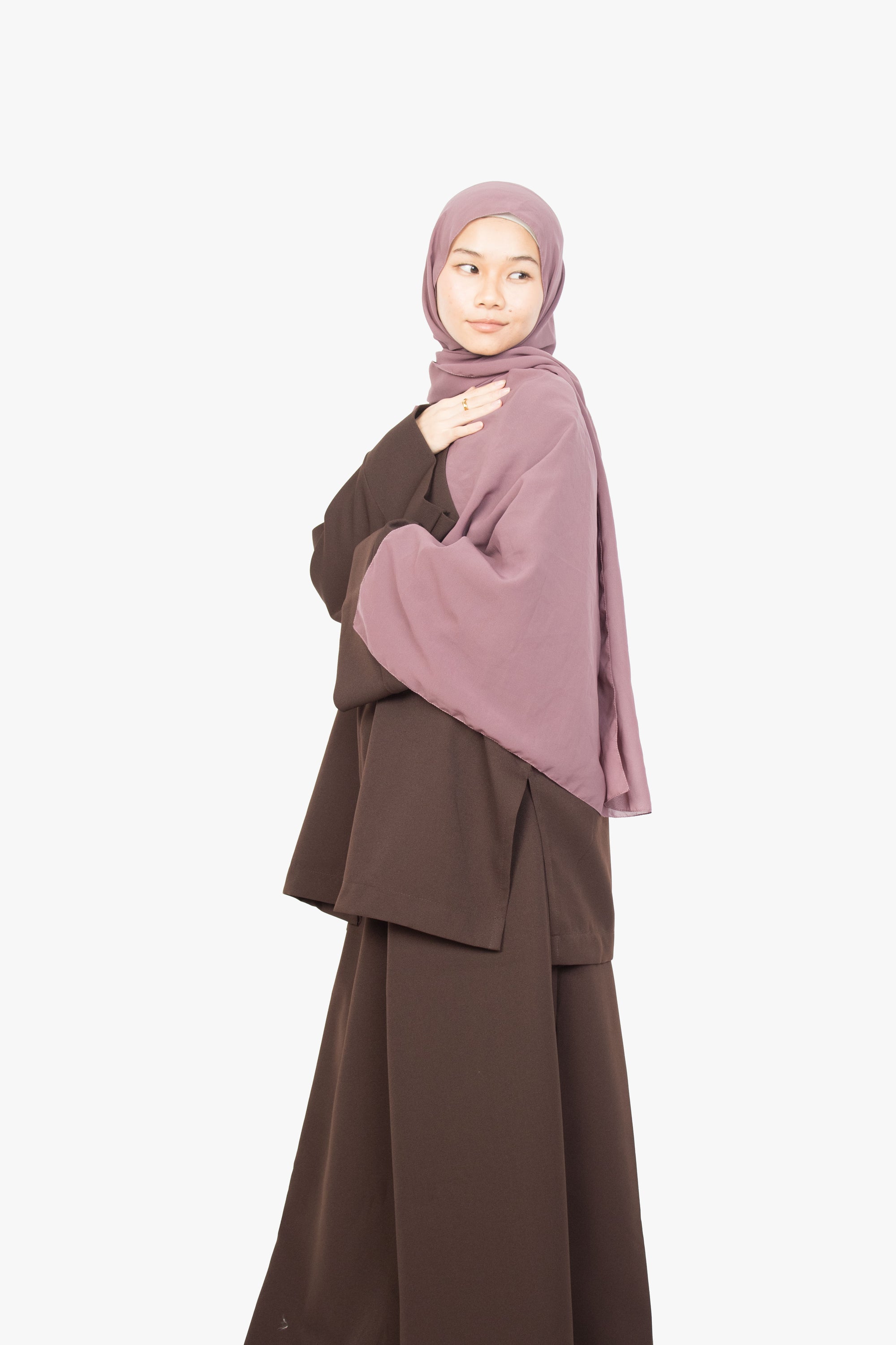 Mocha Brown Two-Piece Abaya