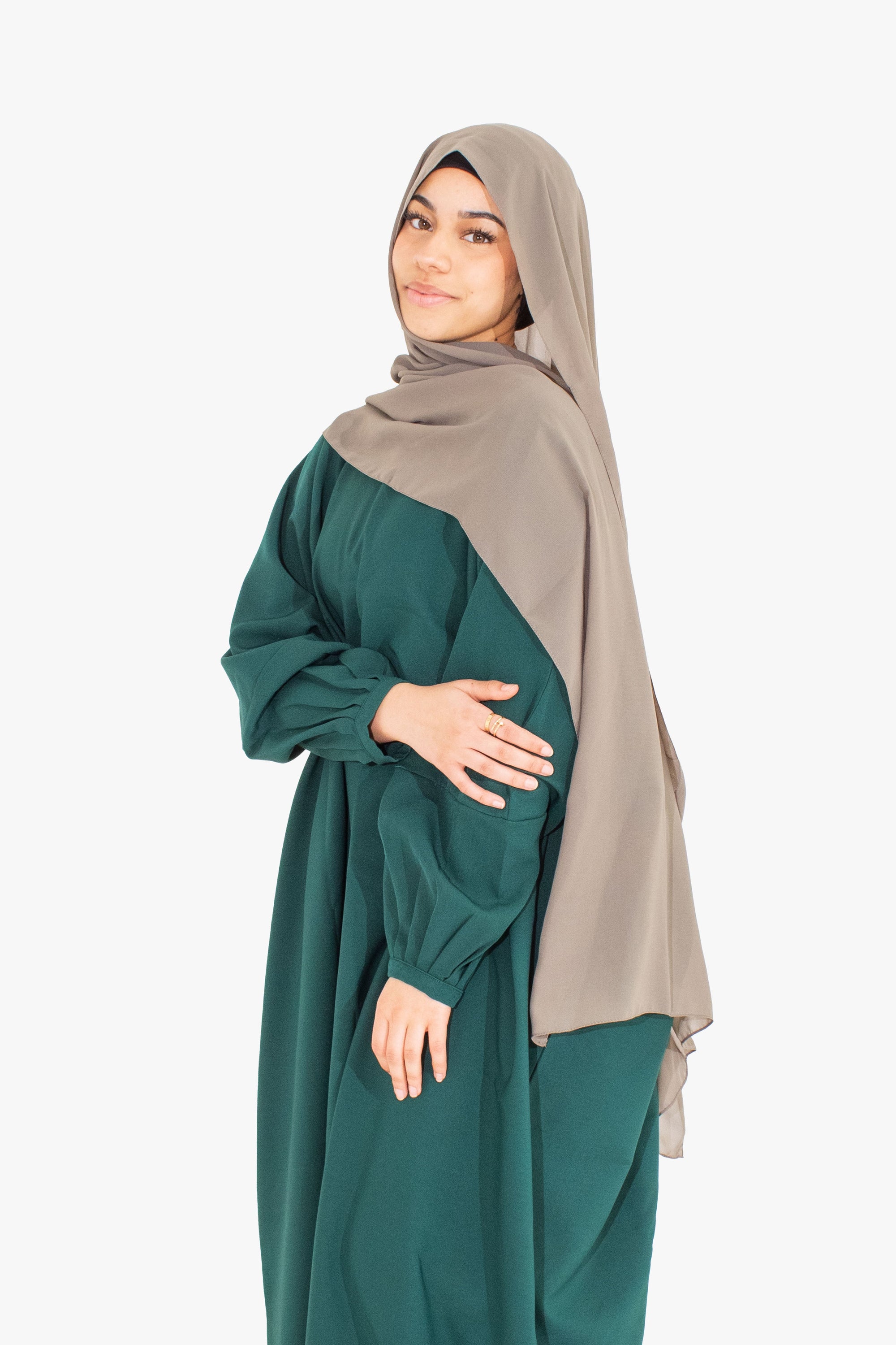 Forest Green Batwing Abaya