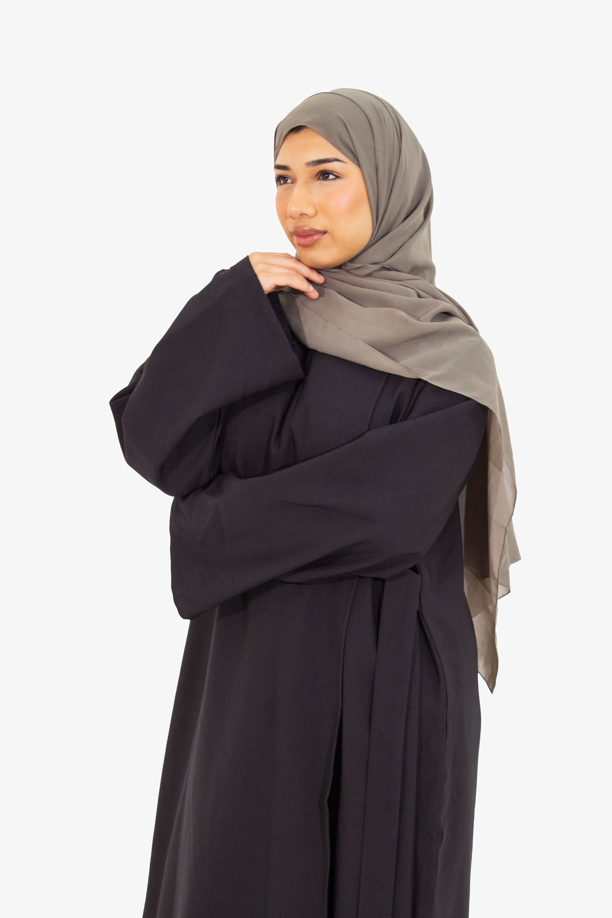Black Side Wrap Abaya
