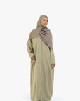 Khaki Mélange Long Shirt Abaya