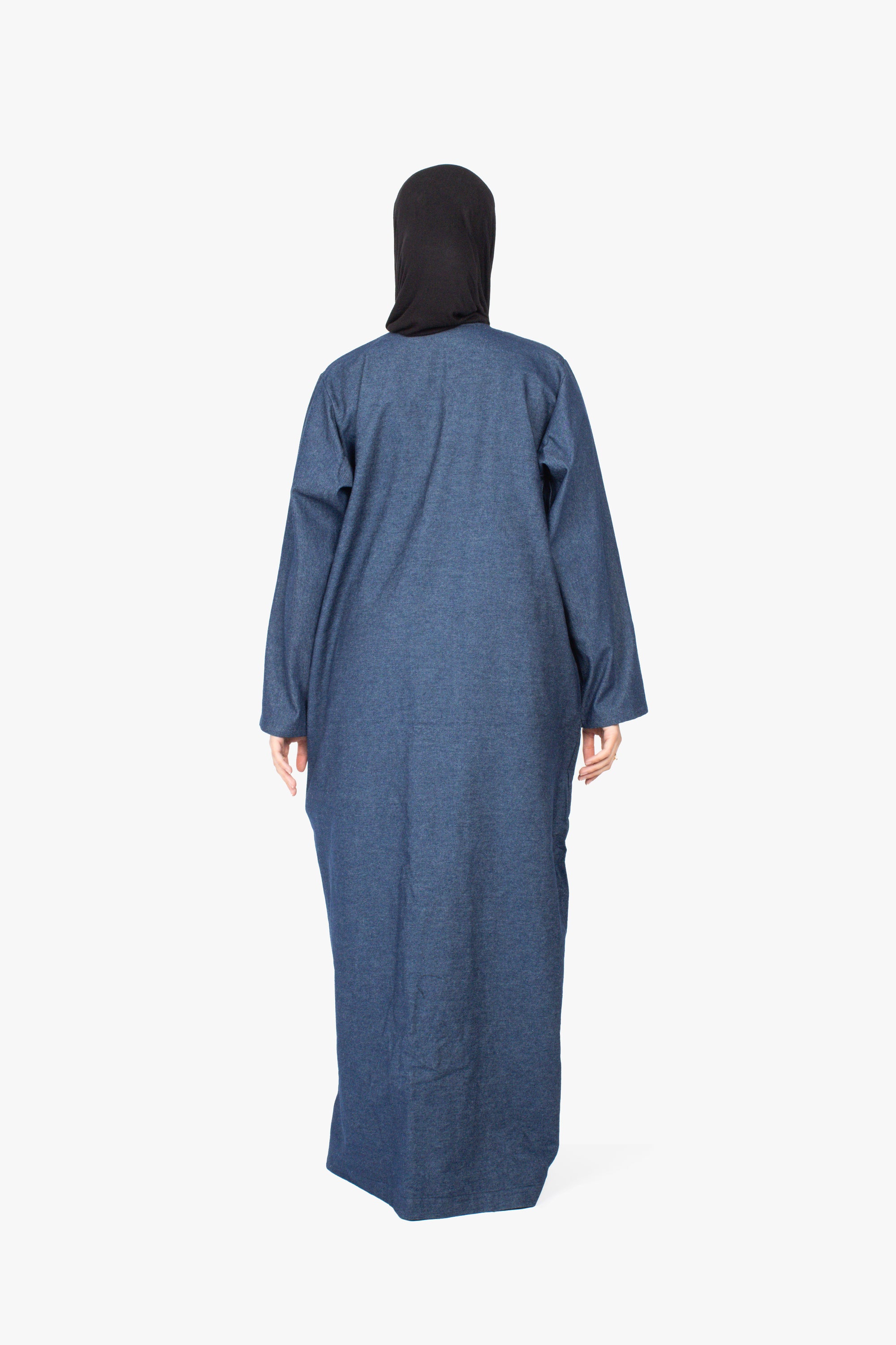 Dark Denim Long Shirt Abaya