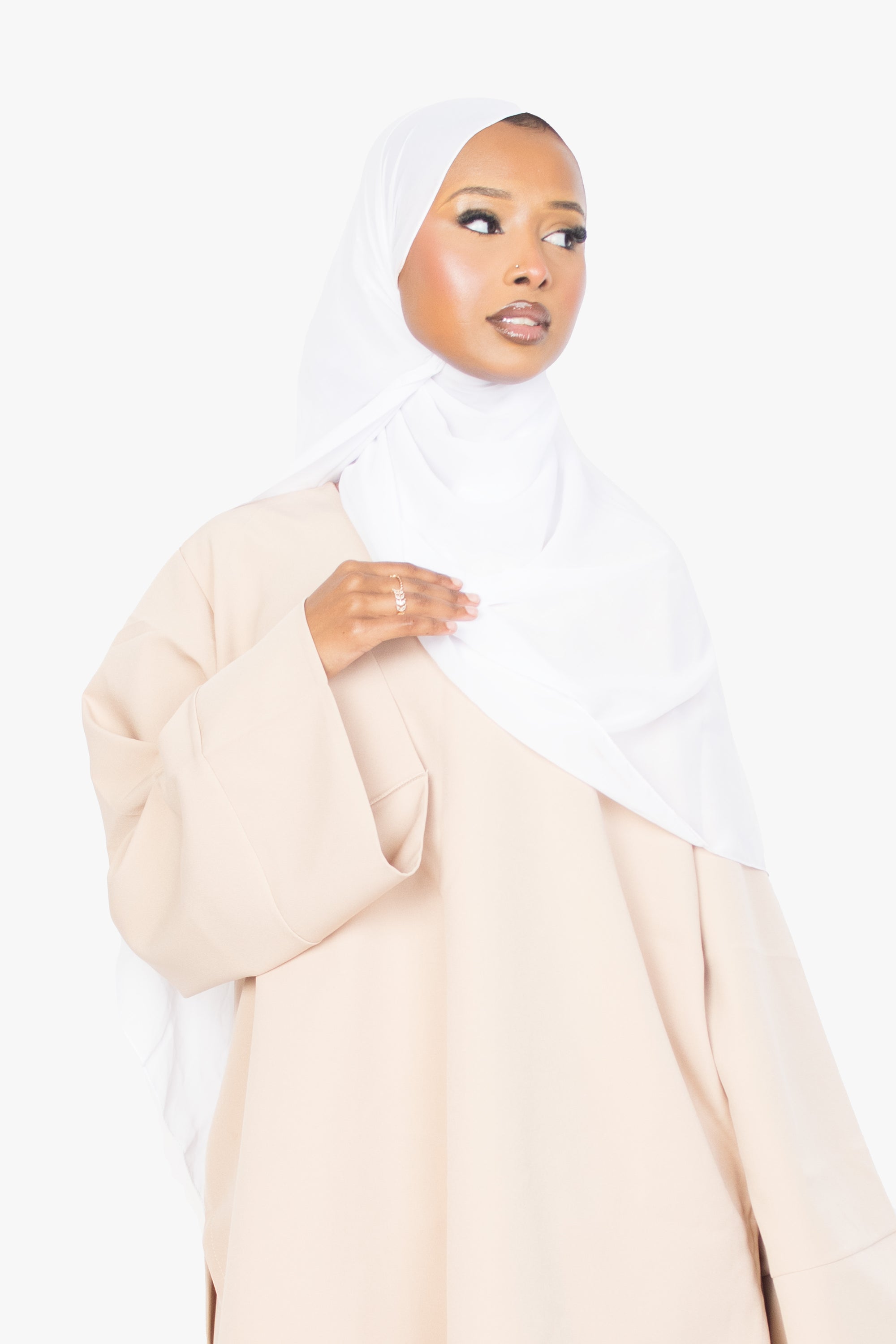 Cream Two-Piece Abaya