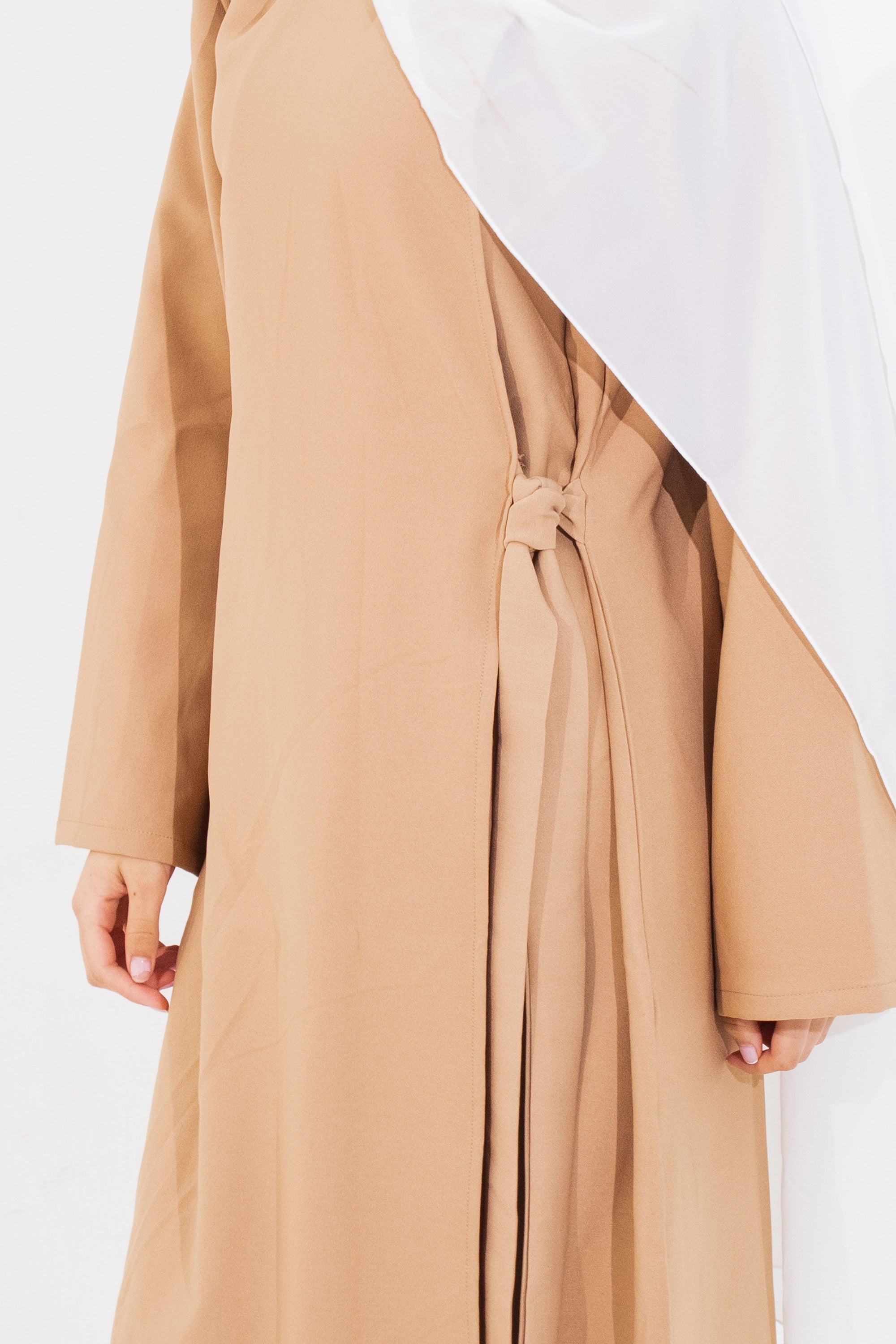 Coffee Side Wrap Abaya