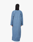 Navy Denim Long Shirt Abaya