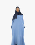 Powder Blue Tulip Sleeve Abaya