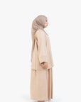 Beige Mélange Two-Piece Abaya