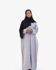 Grey Mélange Long Shirt Abaya